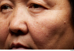 Eye Face Mouth Nose Cheek Skin Woman Asian Overweight Wrinkles Studio photo references